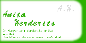 anita werderits business card